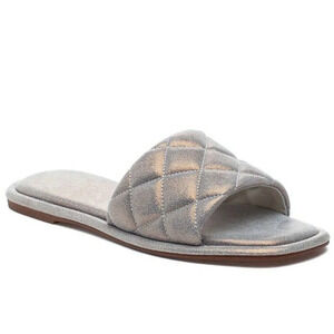 NIB J/Slides Yoel Women's Bronze Metallic Suede Sandals Size 6 M (MSRP $128)